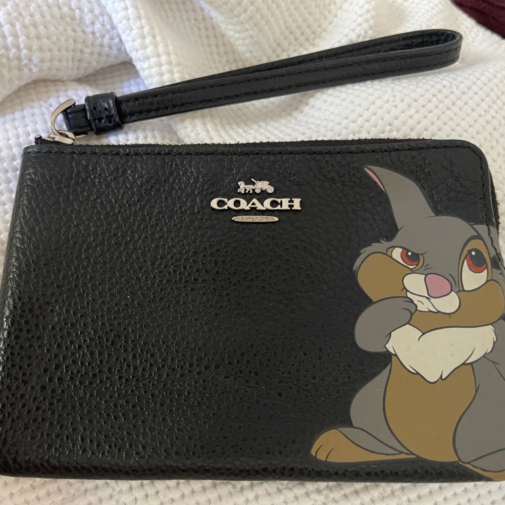 Coach Black Zip Wristlet Disney’s Thumper